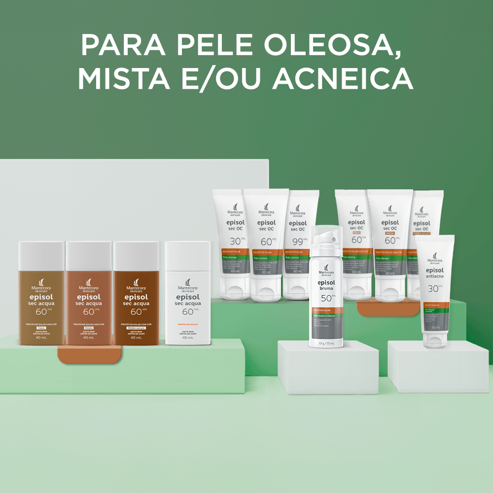 Protetor Solar Facial Episol Sec Acqua Com Cor FPS 60 | Claro - 40ml