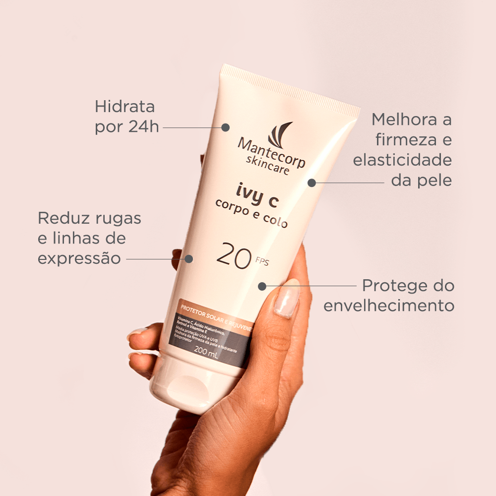 Rejuvenescedor Proteção Solar FPS 20 Ivy C Corpo e Colo 200mL